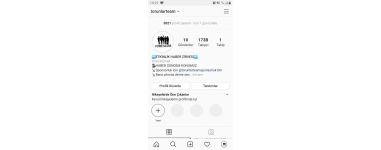 174 k eski bot ve aktif olan bir sayfa