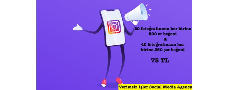 40 Fotoğrafa Beğeni 75 TL