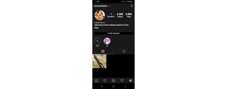 İnstagram Aktif Kız Kitleli 6.5Bin Takipçi