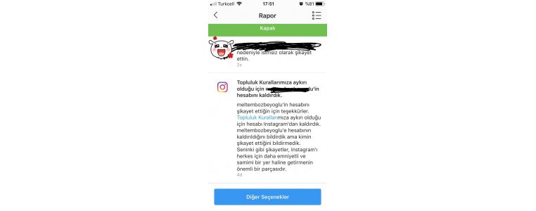 İNSTAGRAM HESAP KAPATMA