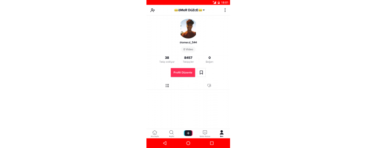 Satılık 8.5k takipçili tik tok hesabı